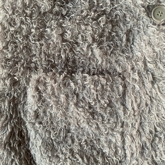 Brown Teddy Hoodie Women's Vest Button Up Size Large - Picture 5 of 6